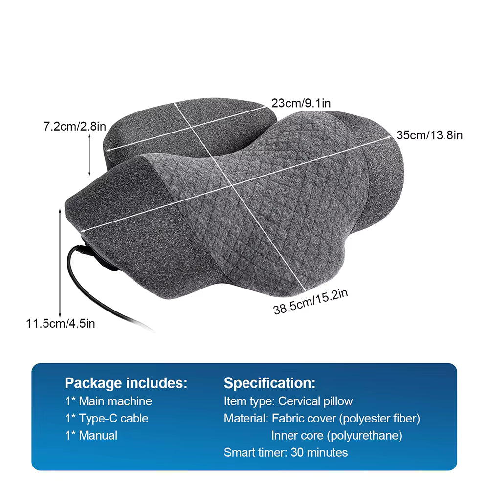 Upgraded 3-in-1 Smart Neck & Cervical Massage Pillow