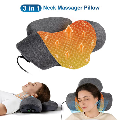 Upgraded 3-in-1 Smart Neck & Cervical Massage Pillow