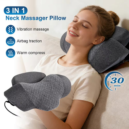 Upgraded 3-in-1 Smart Neck & Cervical Massage Pillow