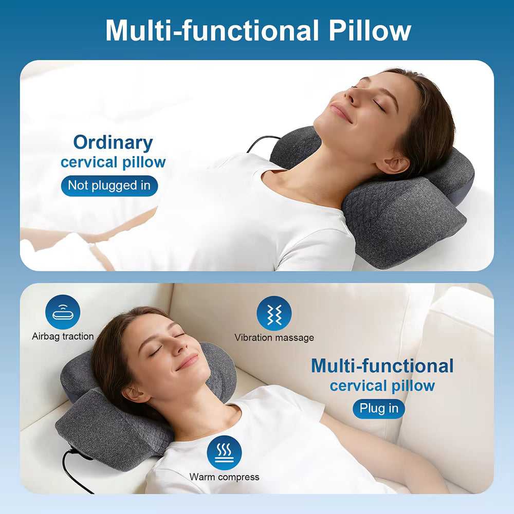 Upgraded 3-in-1 Smart Neck & Cervical Massage Pillow