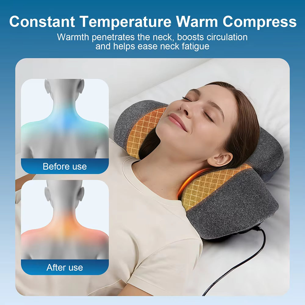 Upgraded 3-in-1 Smart Neck & Cervical Massage Pillow