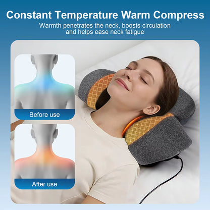 Upgraded 3-in-1 Smart Neck & Cervical Massage Pillow